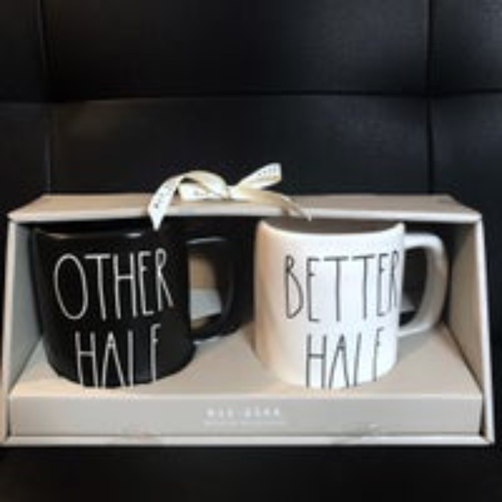 Rae Dunn OTHER HALF BETTER HALF Coffee Mugs Gift
